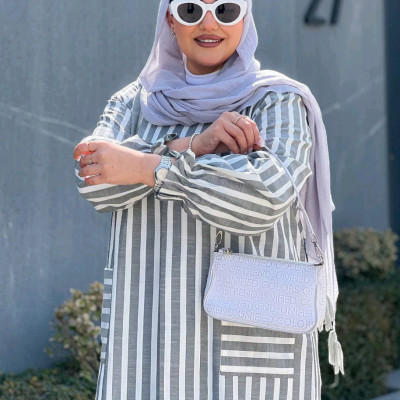 مانتو اسپرت زنانه نخی مدل مانتو سایزبزرگخنک کولردار