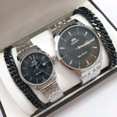 ساعت مچی ست مردانه و زنانه زنانه اورینت بند استیل Orient