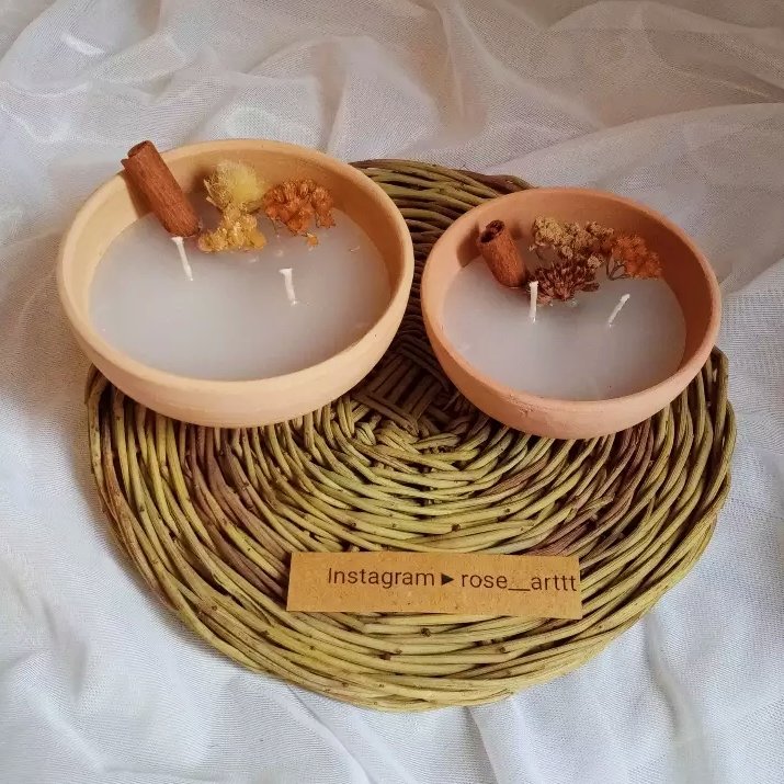 شمع کاسه سفالی2