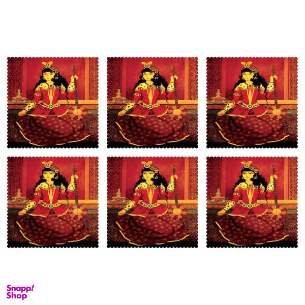 زیر لیوانی پارچه ای کد C1-42013 ست 6 عددی