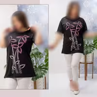 تیشرت قواره بزرگ سه گل