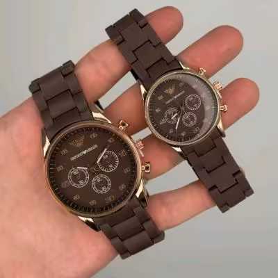 ساعت مچی ست قهوه ای