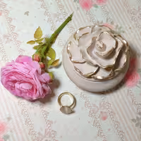  مجسمه جاجواهری گل رز جاجواهری فانتزی