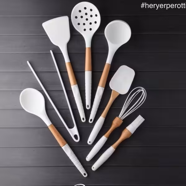 ست کفگیر ملاقه سیلیکونی