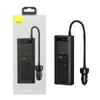 شارژر فندکی و اینورتر خودرو 150W فست و PD چهار پورت باسئوس مدل CRNBQ-A01