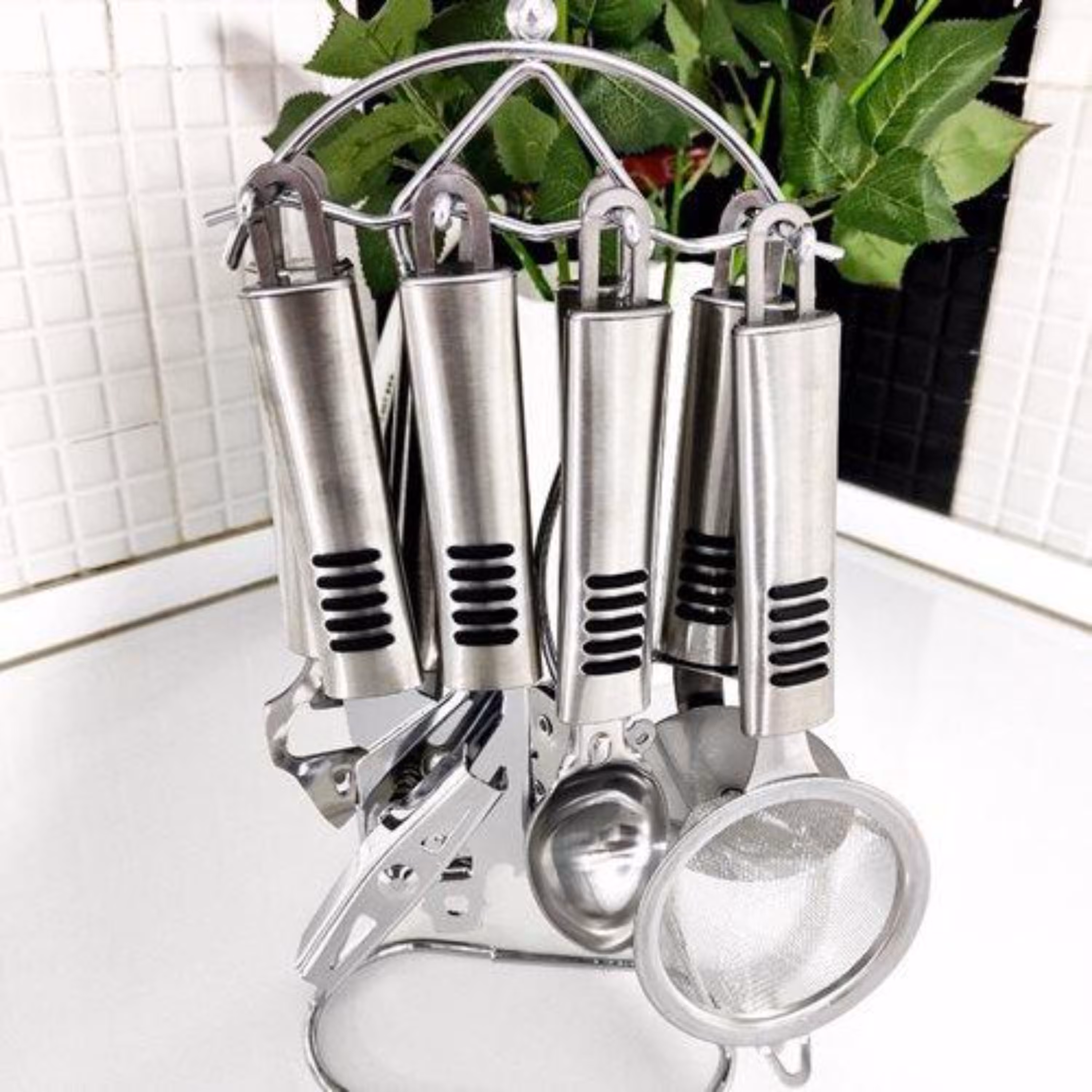 ست ابزار آشپزخانه یونیک 9 پارچه استیل