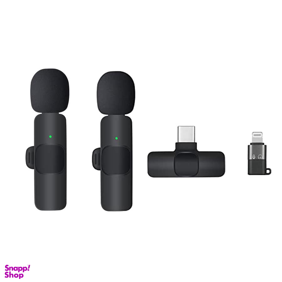 میکروفون یقه ای بی سیم K9 مجموعه دو عددی