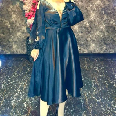 پیراهن مهمانی زنانه ساتن مدل پارادیس