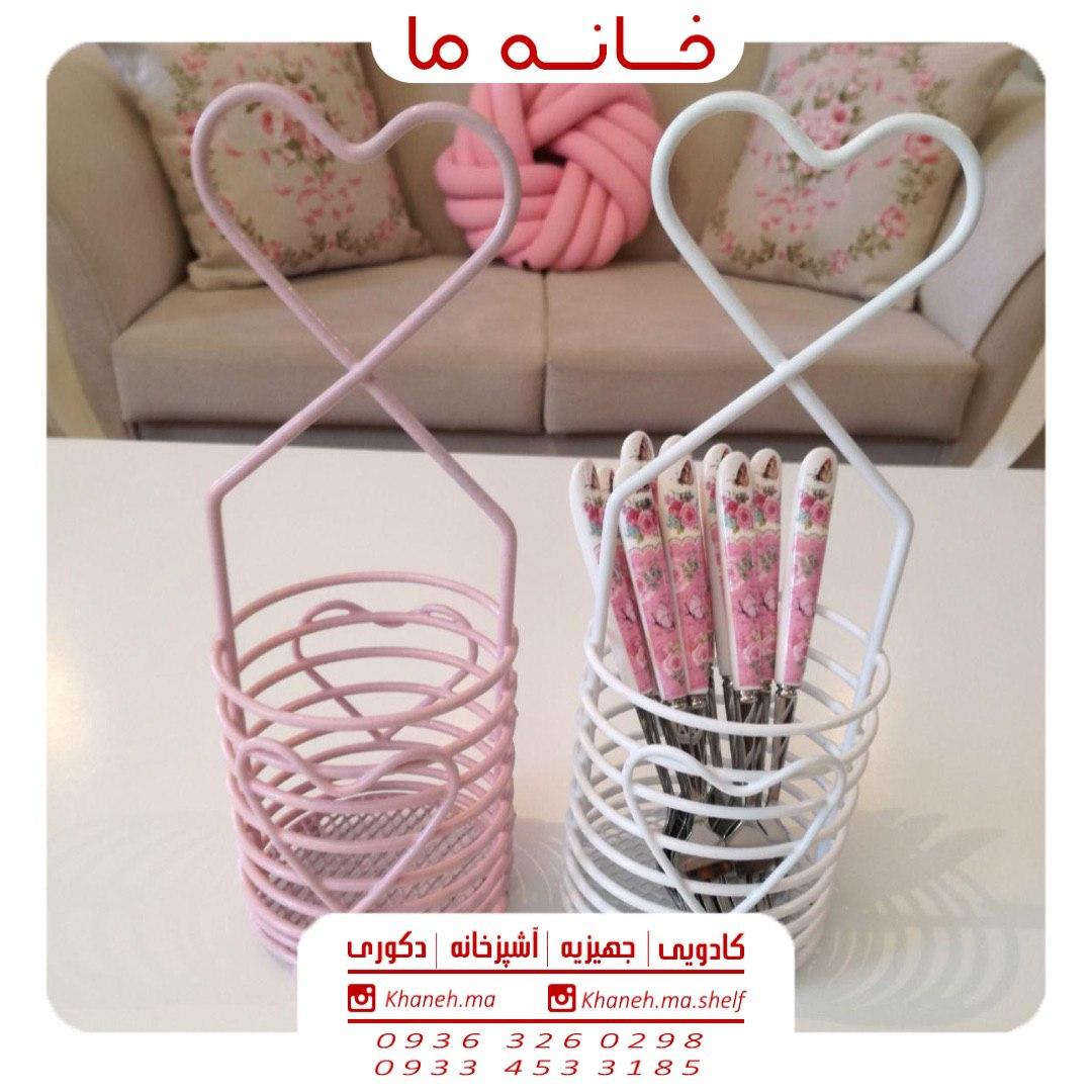 جا قاشقی گرد و مربع فلزی