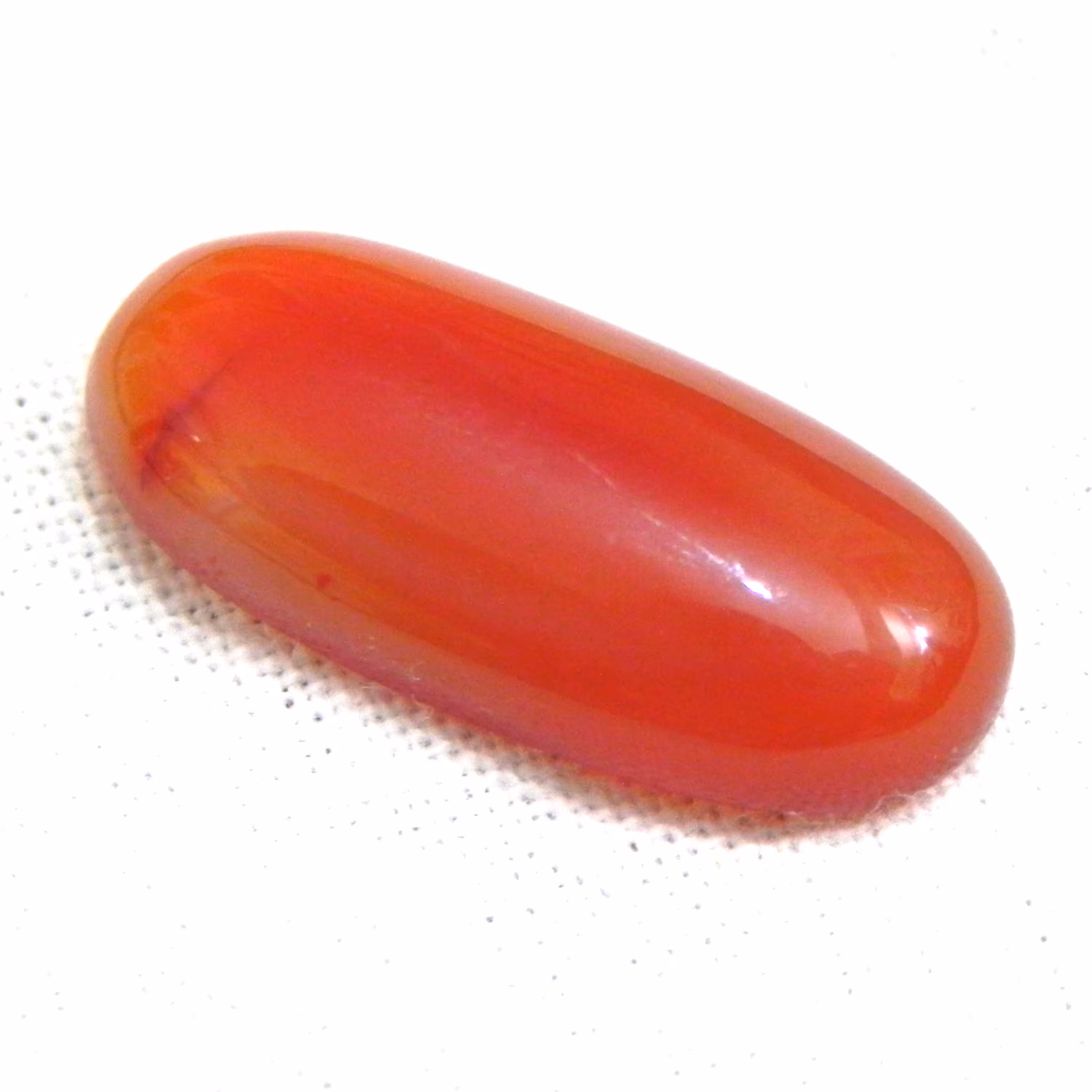 نگین عقیق یمنی نارنجی اصل معدنی بیضی مناسب انگشتری