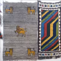 گبه دستبافت تمام پشم بومی دستریس با رنگرزی کاملا گیاهی و طبیعی با بهترین مواد 