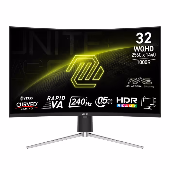 مانیتور گیمینگ خمیده 32 اینچ ام اس آی مدل MAG 325CQRXF E2