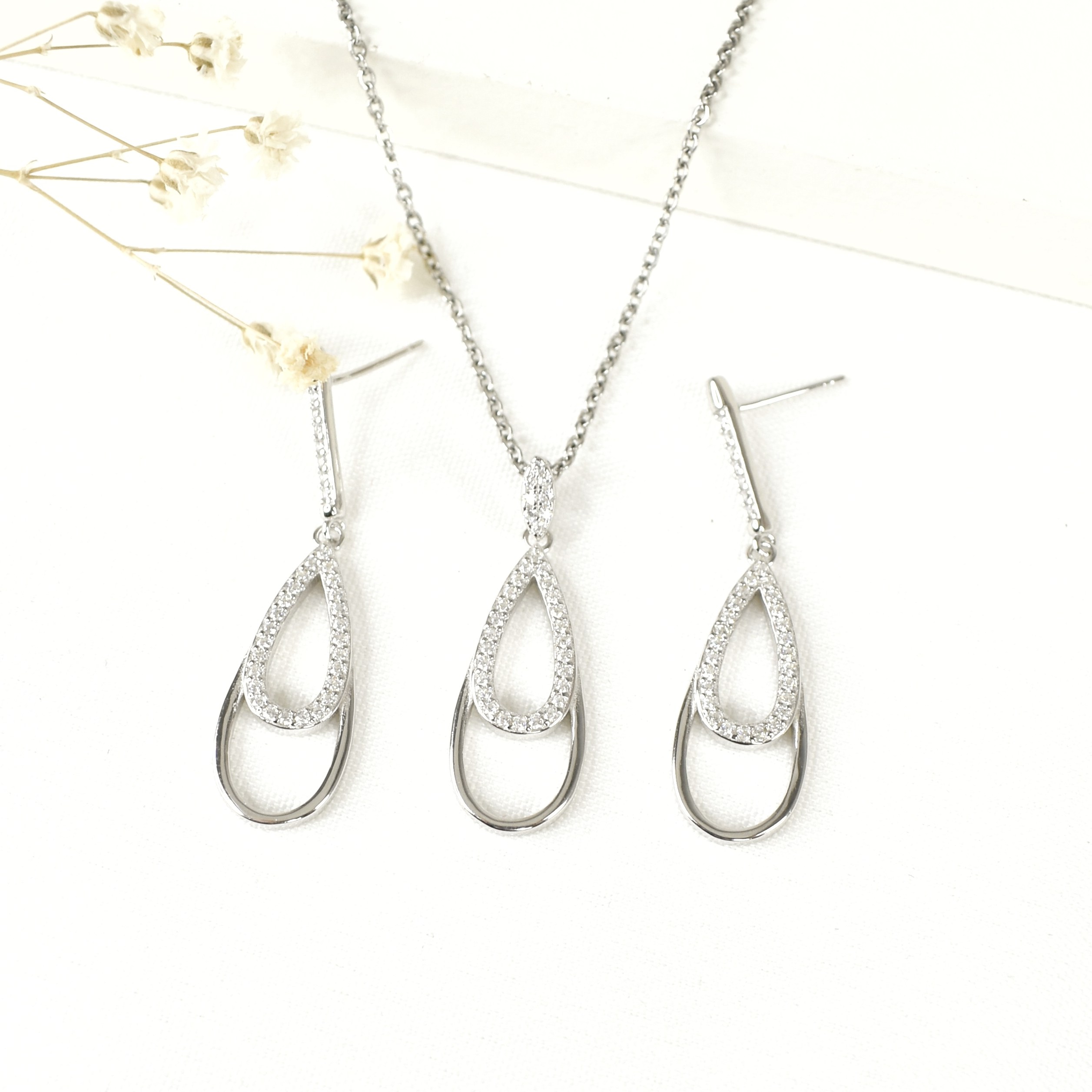 نیمست اشکی عیار 925 ایتالیایی کد 9198