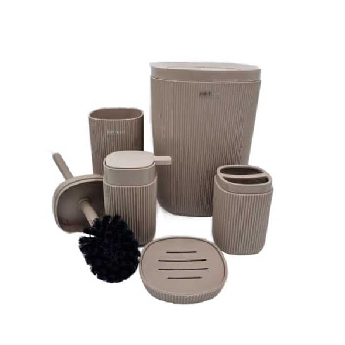 ست بهداشتی 5 پارچه روما خطی تمام نسکافه ای