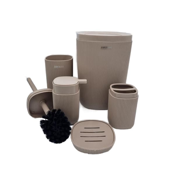 ست بهداشتی 5 پارچه روما خطی تمام نسکافه ای