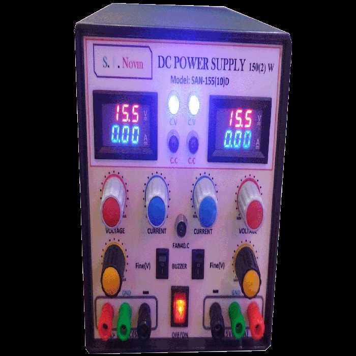 منبع تغذیه متغیر آزمایشگاهی1تا15ولت 5آمپر دوبل سویچ مدل SAN155D