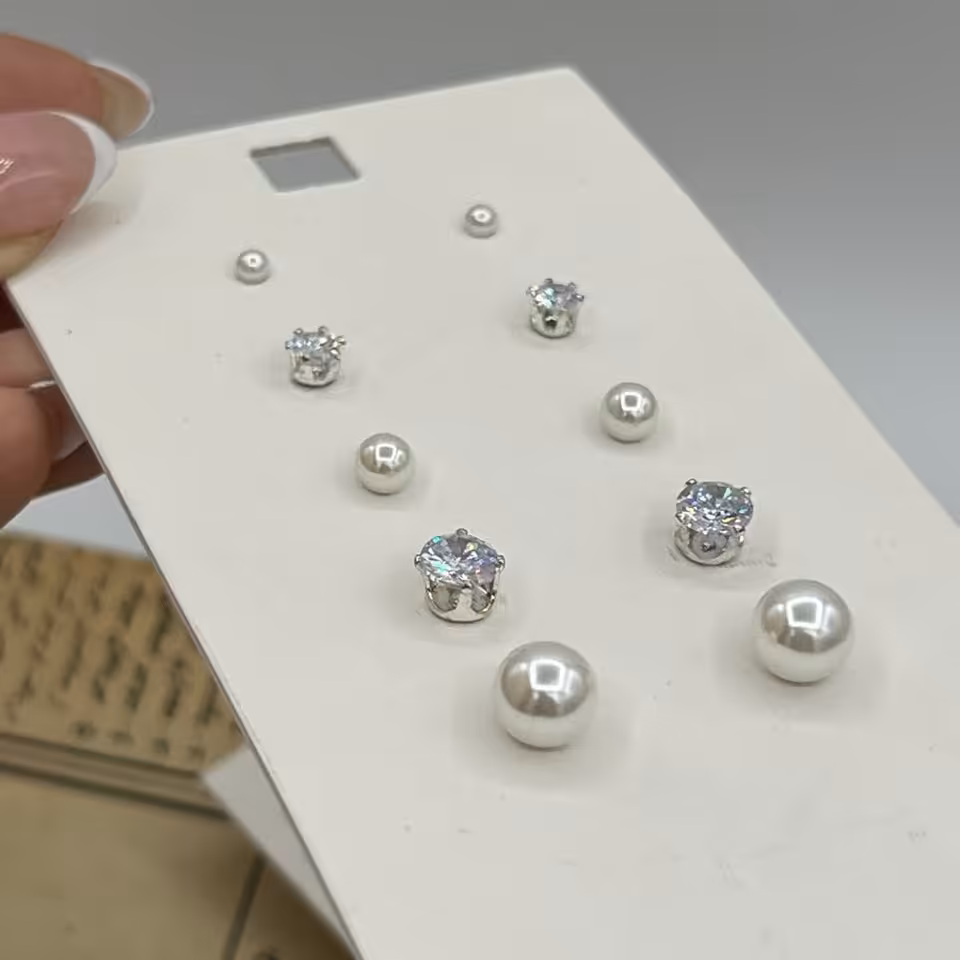 پک گوشواره نگین زیرکنیا بسیار شیک 