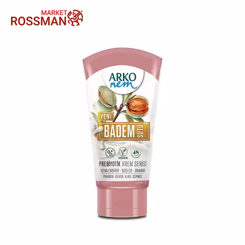 کرم نرم کننده تیوپی آرکو نم Arko nem مدل شیر بادام حجم 60 میلی لیتر