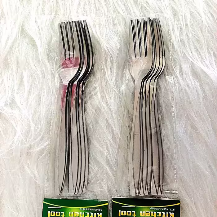 چنگال غذاخوری طرح تک خطی طرح ماینز 6 عددی 