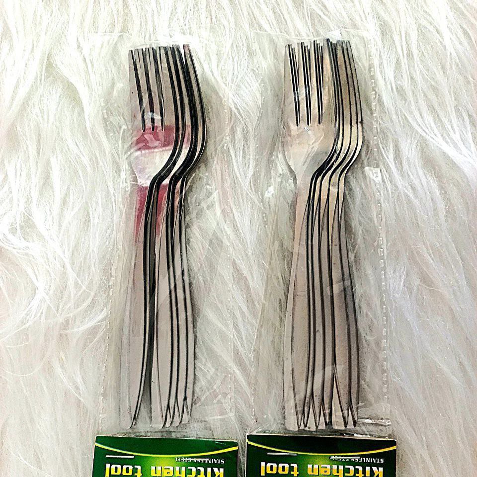 چنگال غذاخوری طرح تک خطی طرح ماینز 6 عددی 