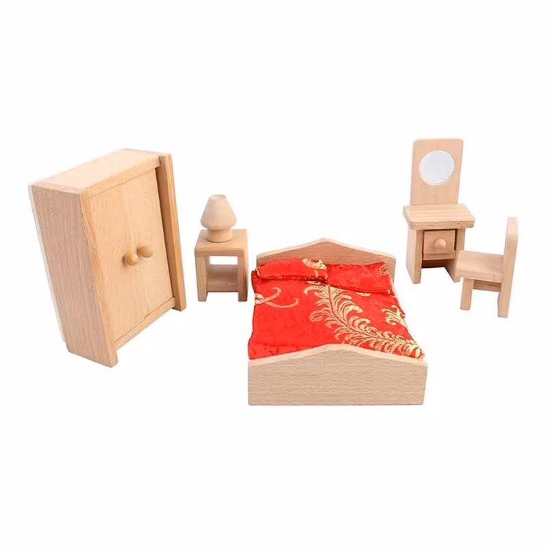 ست وسایل خانه عروسکی مدل اتاق خواب مدل 28209