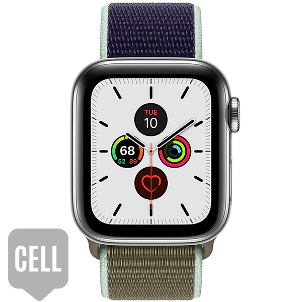 سری 5 استیل سلولار مردانه Stainless Steel Case with Khaki Sport Loop - Hiapple.ir