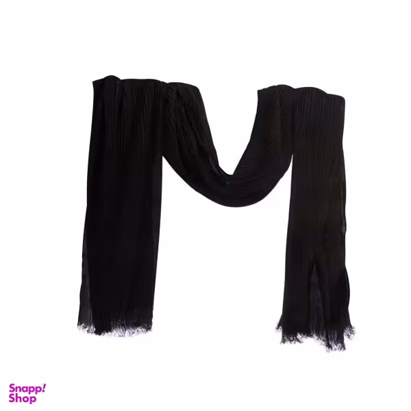 شال پلیسه ای زنانه مدل 1BLACK رنگ مشکی