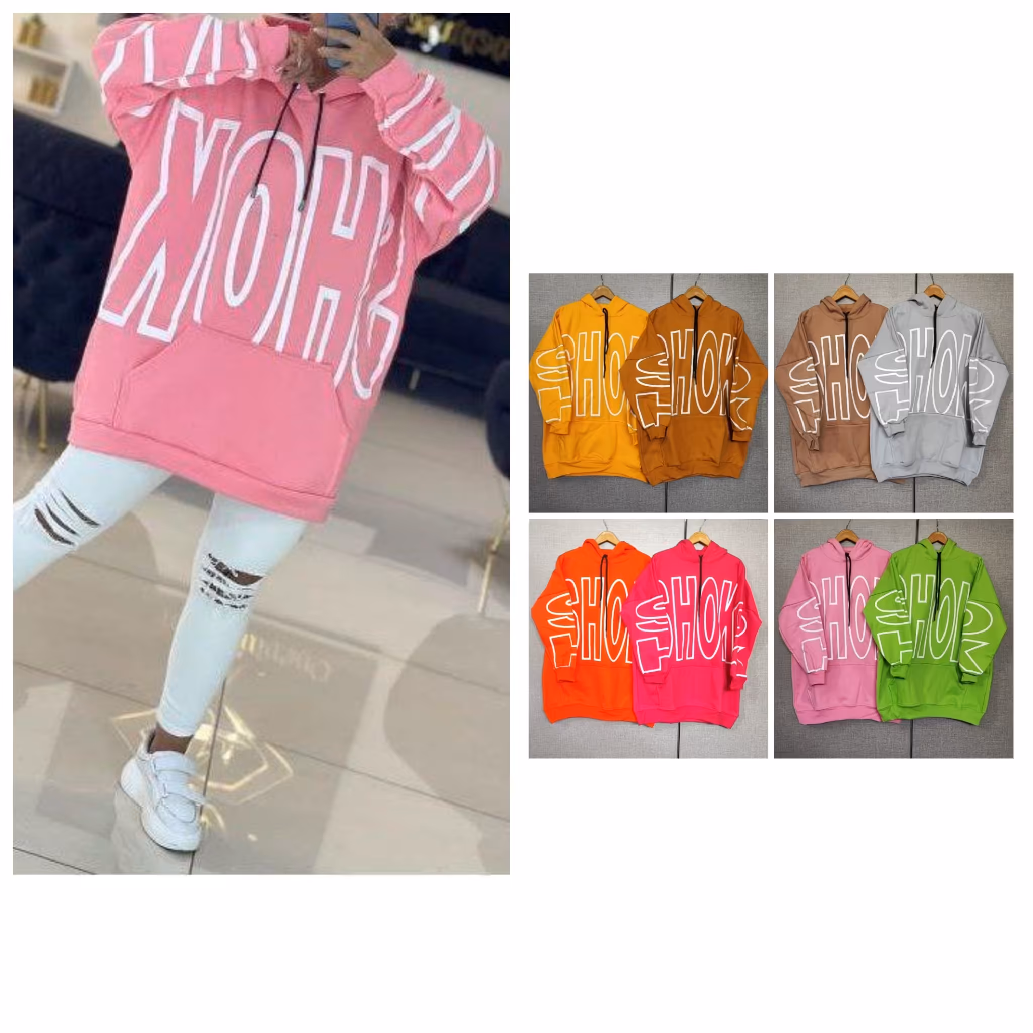 هودی لش جنس دورس داخل کرکی اعلا در 6 رنگبندی فیری سایز 38 تا 48