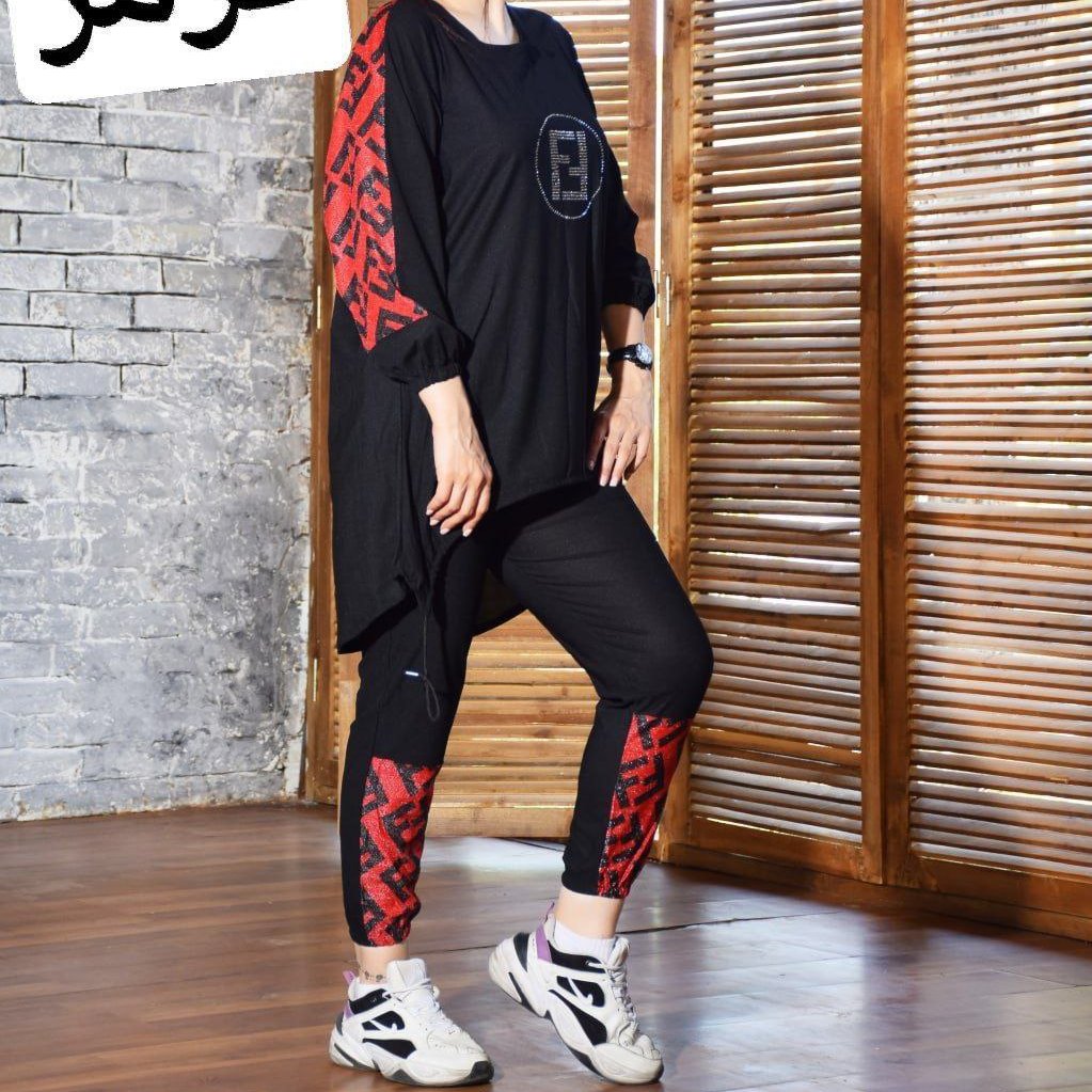 تونیک شلوار زنانه و دخترانه .، شومیز شلوار زنانه و دخترانه . لباس راحتی . تونیک کرپ . بلوز شلوار زنانه . لباس ست زنانه