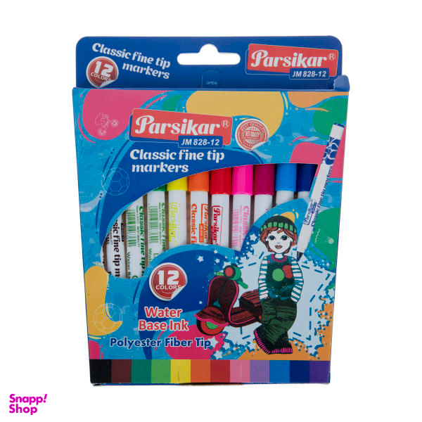 ماژیک 12 رنگ پارسیکار مدل JM 828-12