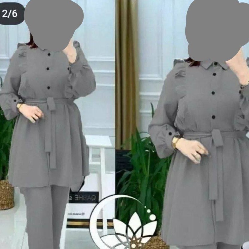 ست تونیک شلوار زنانه مانتوشلوار شومیز شلوار زنانه  دخترانه جنس کریشه