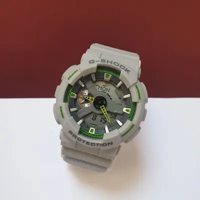 ساعت مردانه پسرانه جی شاک اصلی اسپرت ضد آب موتور ژاپن بند زرین g shock