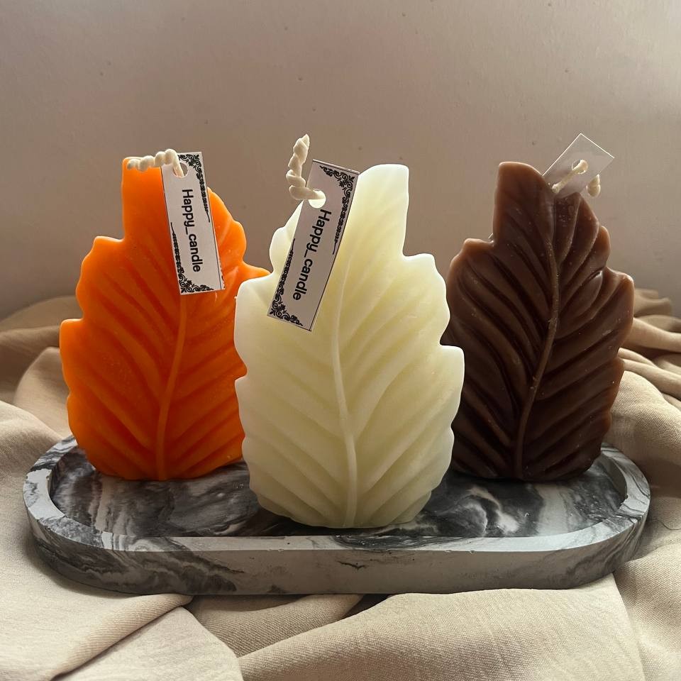 شمع برگ پاییزی