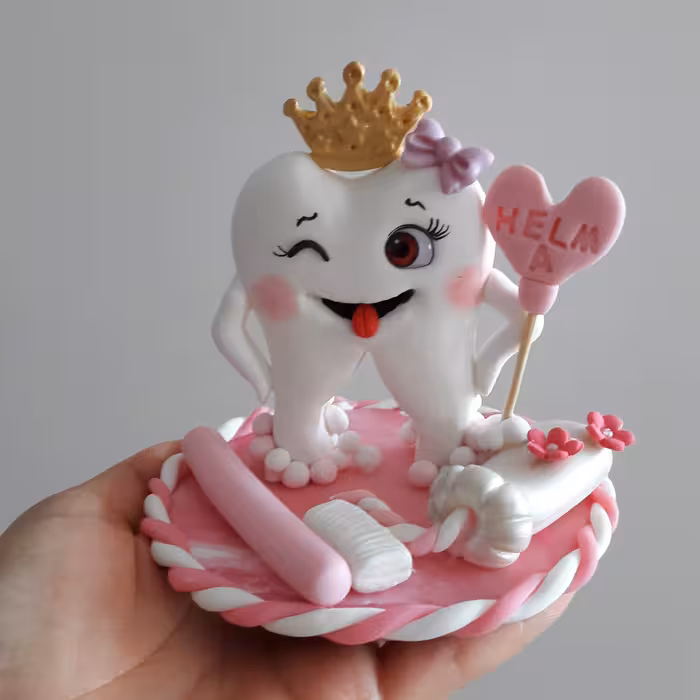 دکوری تاپر کیک کادویی خمیری