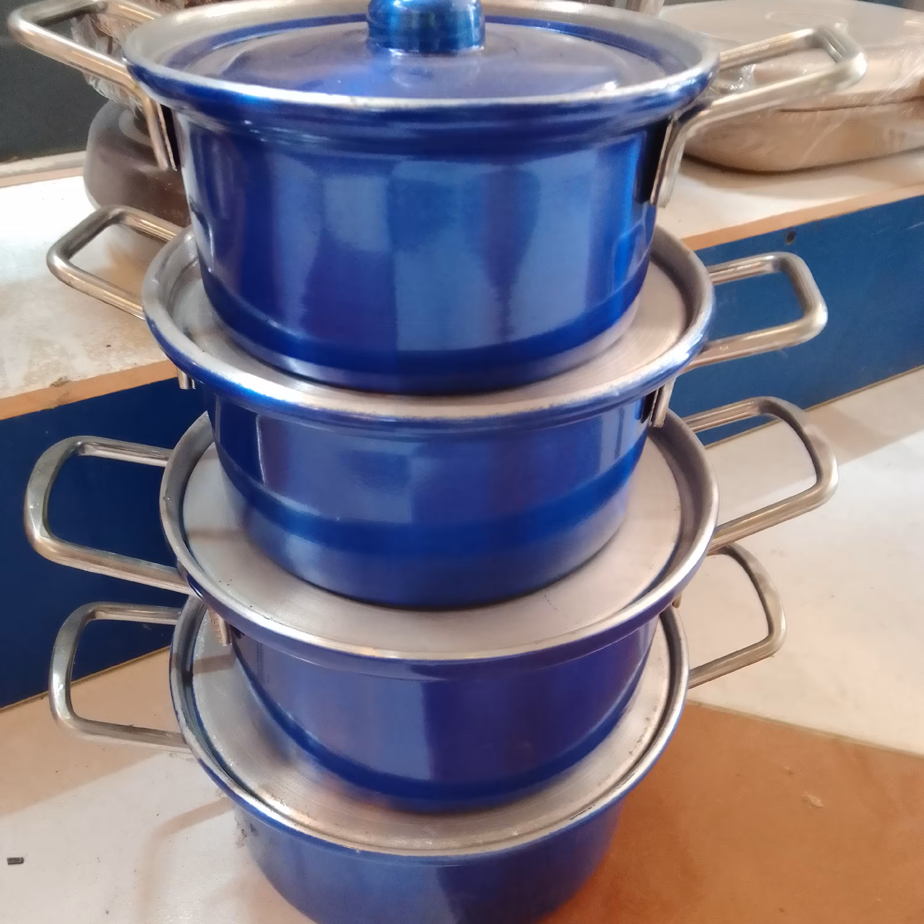 سرویس قابلمه روحی رنگی سایز کوچک 