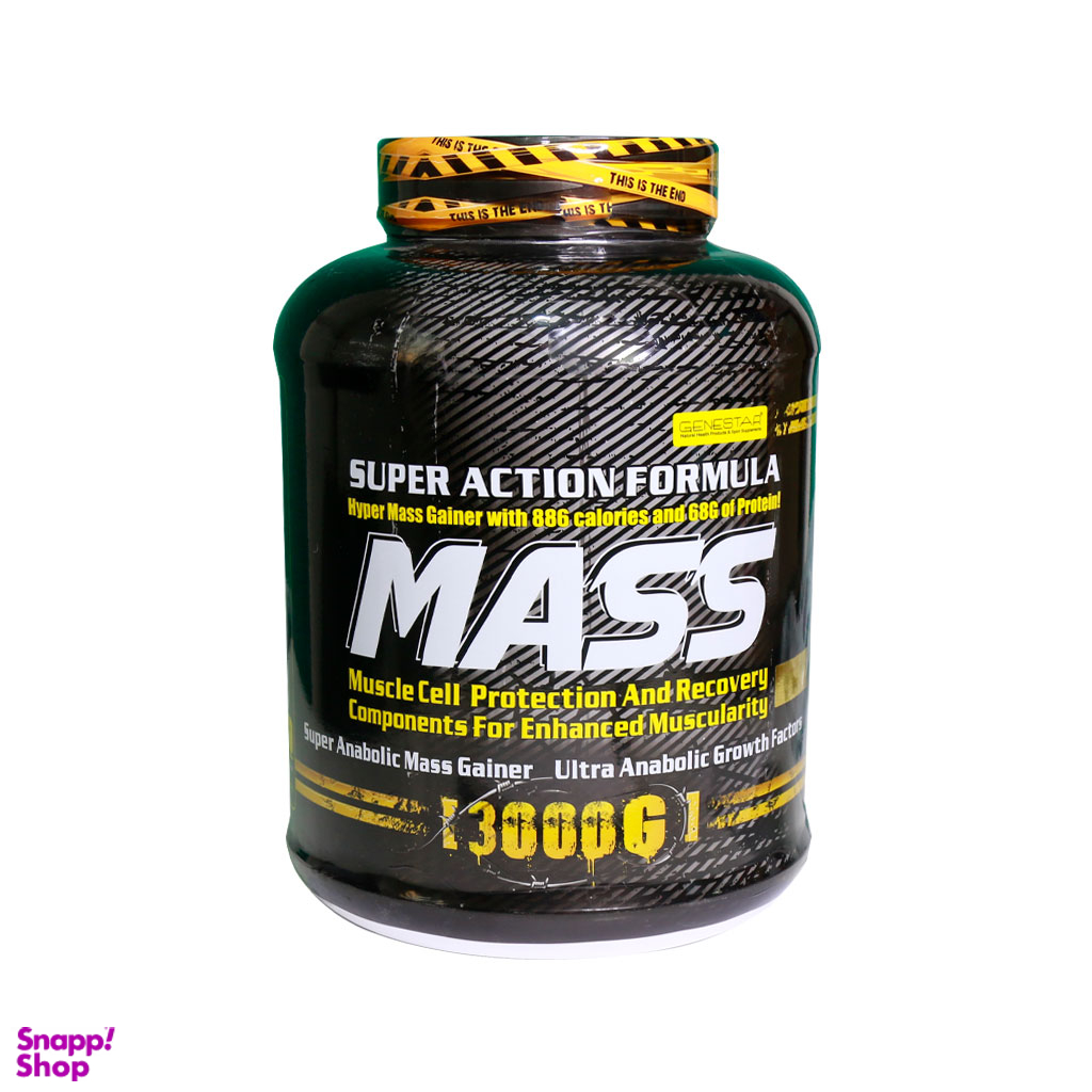 پودر مس (Mass) ژن استار طعم دابل شکلات وزن 3000 گرم