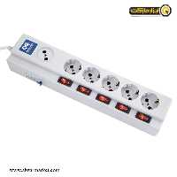 شش خانه 5 1 فیوز دار پارت الکتریک با کابل 5 متری مدل PRT 2162