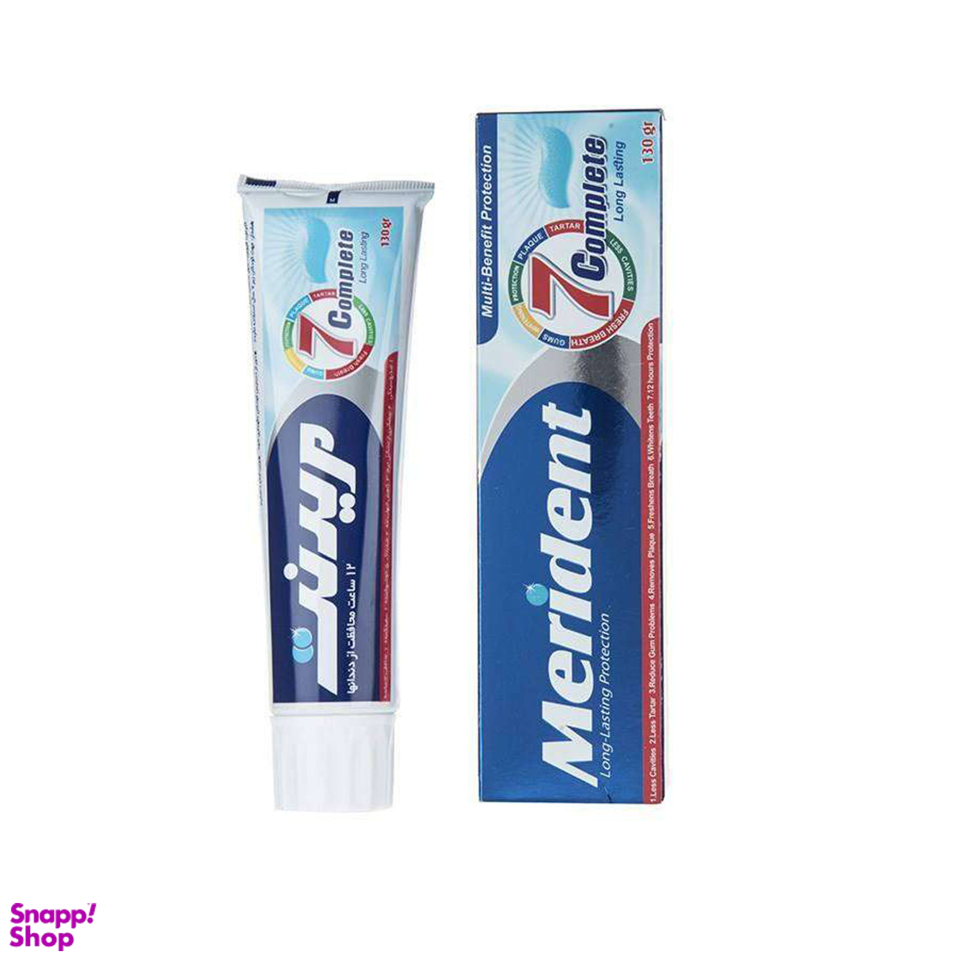خمیر دندان سفید کننده مریدنت (Merident) مدل 7 Complete مقدار 130 گرم