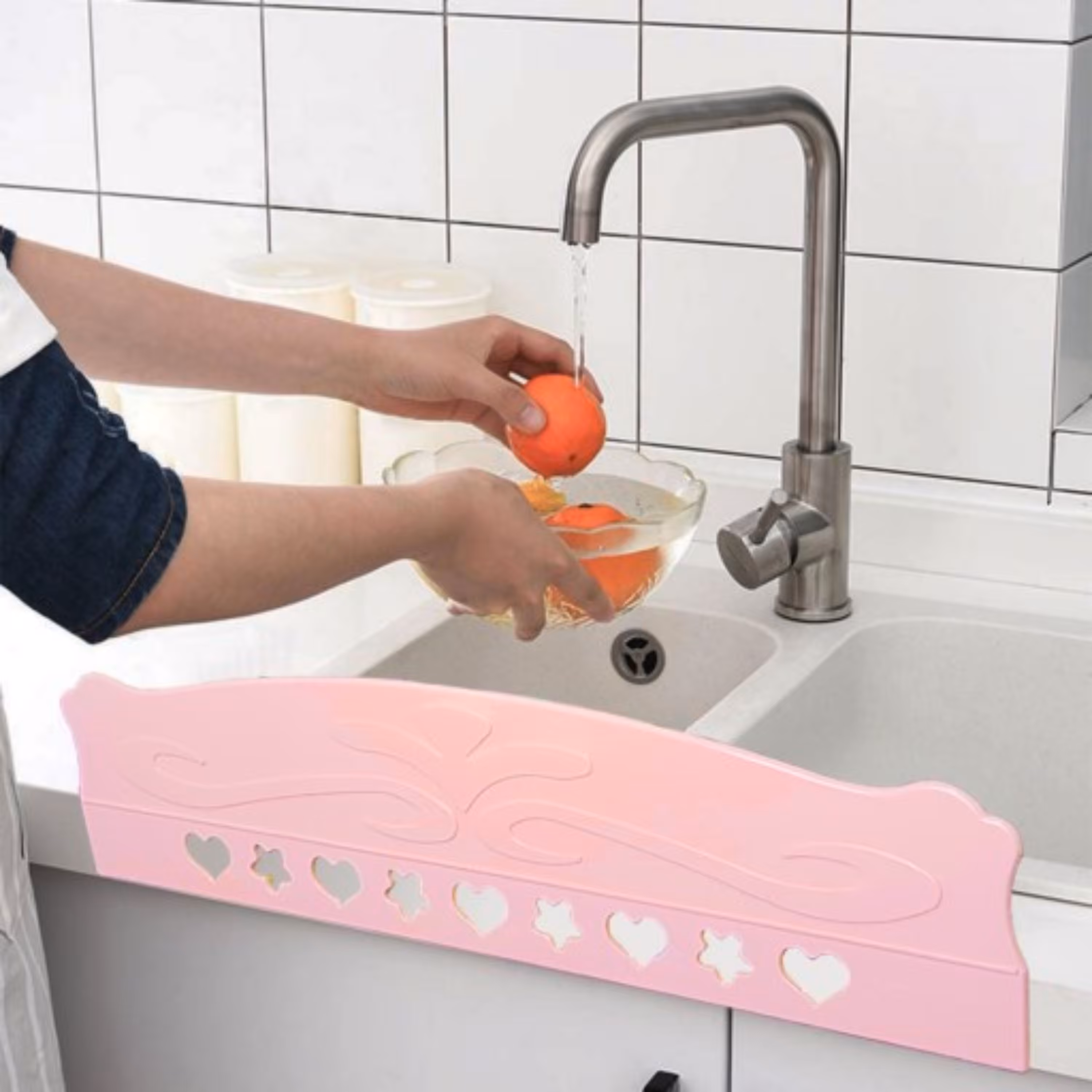 ابگیر ابینه سینک ظرف شویی 3سانت و 5 سانت برای شستن ظروف جلوگیری از پاشش اب به پیش بند