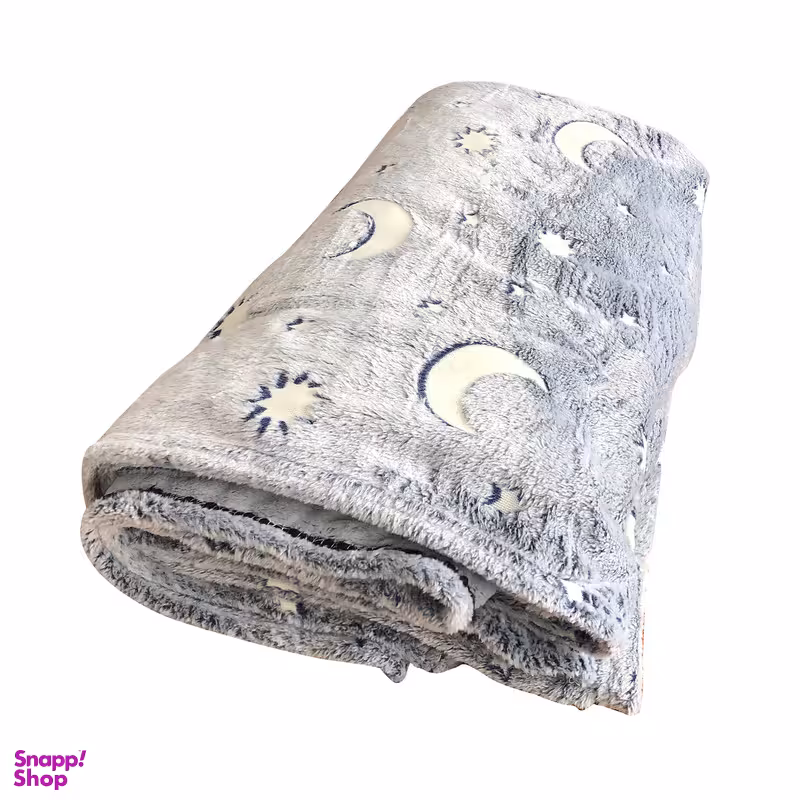 پتو مسافرتی مدل ماه و ستاره سایز 220×200 سانتی‌متر