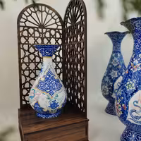 جا کلیدی ب همراه گلدان مینا کاری 