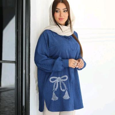 شومیز مانتویی گلدوزی