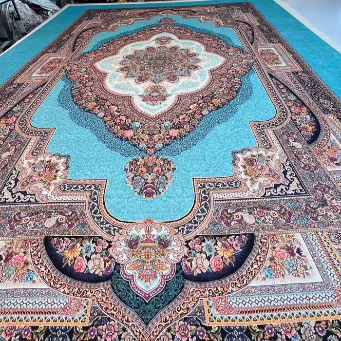 کاور فرش و روفرشی کشدار طرح سنتی جذاب 6 متری با بهترین کیفیت و چاپ کد 0126