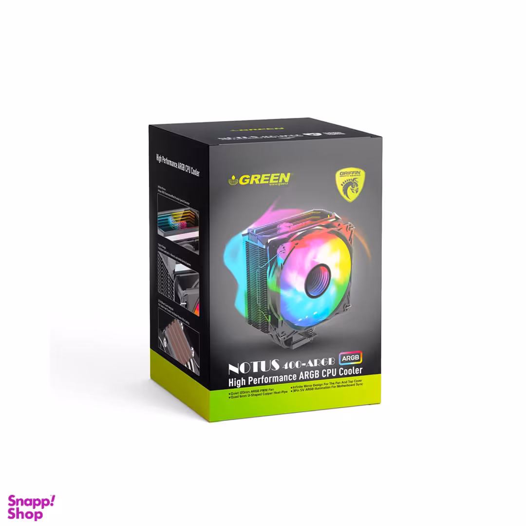 خنک کننده پردازنده گرین مدل Notus 400-ARGB