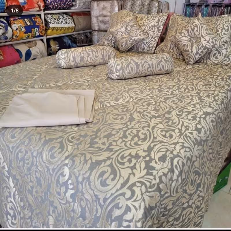 روتختی دونفره مخمل شانل ترک 9تیکه درجه یک طوسی