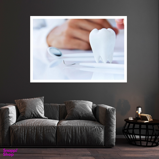 تابلو بکلیت طرح دندان و دندانپزشکی مدل قاب شاسی W-s10148