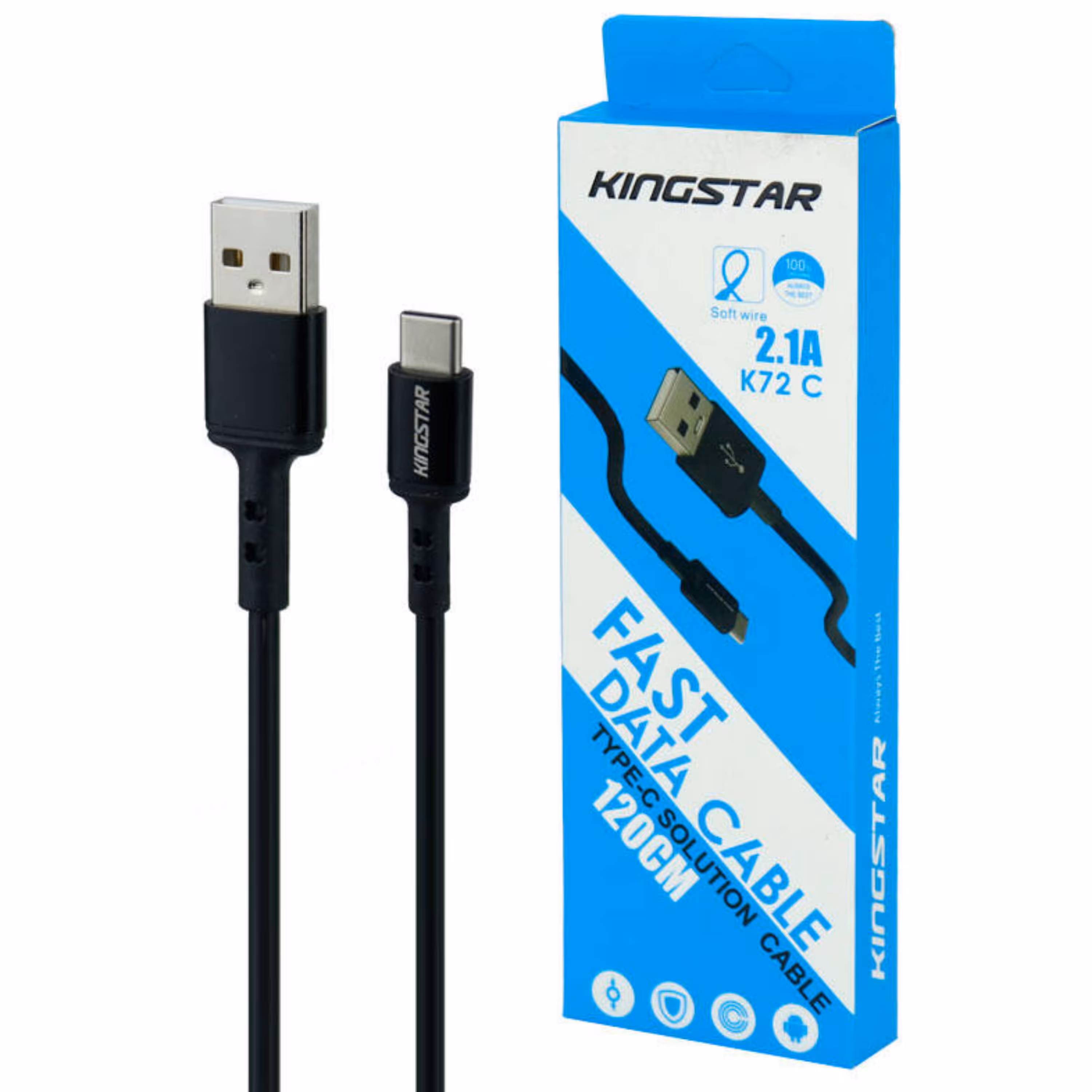 کابل شارژ TYPE-C KingStar K72 C با گارانتی 12 ماهه 