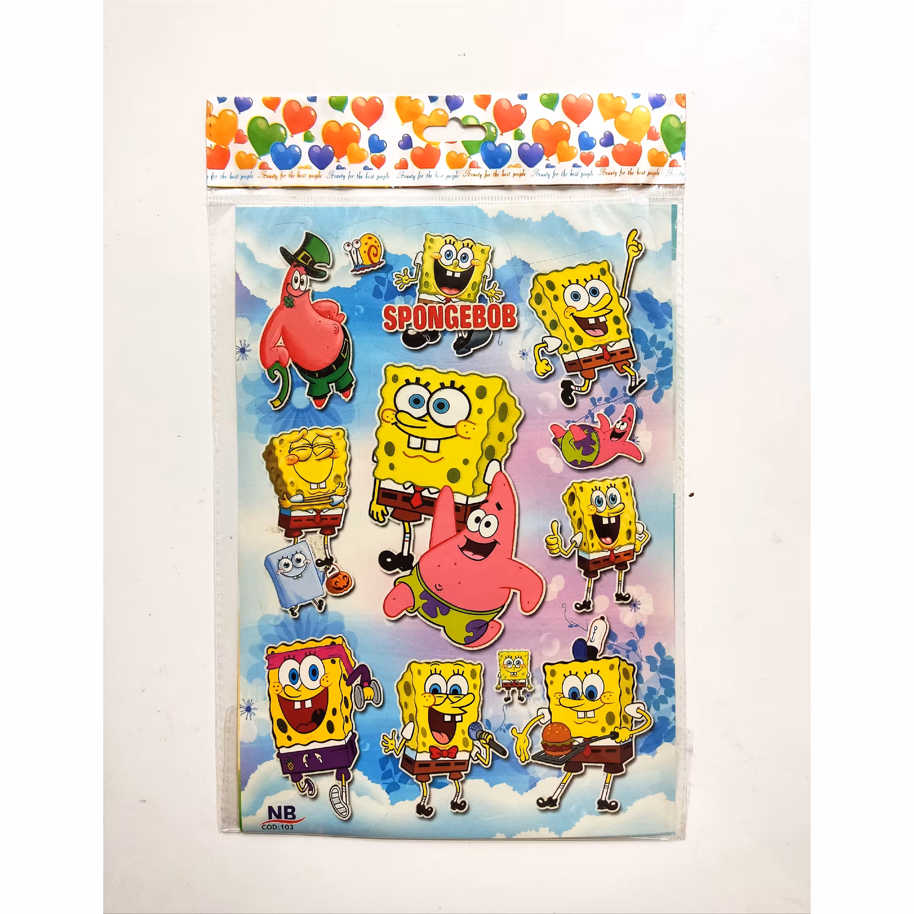 برچسب طرح باب اسفنجی کیفیت خوب 
 اندازه  24 در  17 سانت