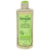 تونر پاک کننده صورت سیمپل مدل Soothing حجم 200 میل