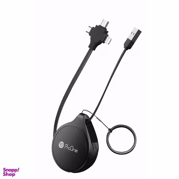 کابل تبدیل USB به USB-C / microUSB / لایتنینگ پرووان مدل PCC108R طول 1 متر